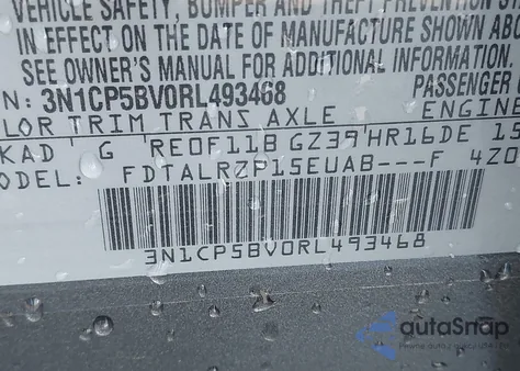 2024 Nissan Kicks S Xtronic Cvt from USA, damaged, VIN 3N1CP5BV0RL493468